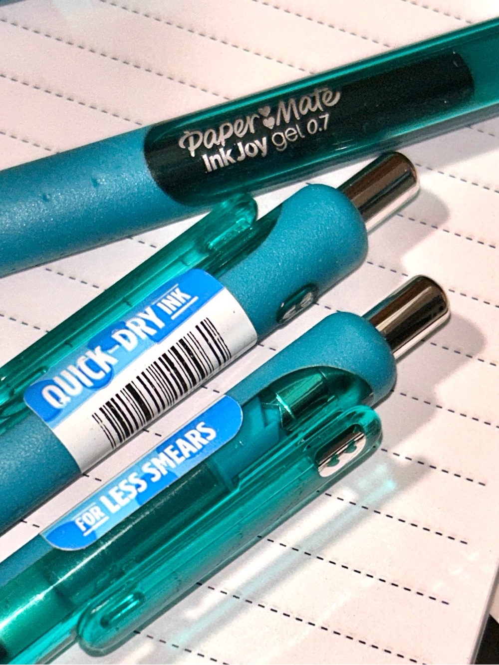 NEW Teal Ballpoint Pens - 12 Pack 0.7 Fine Ink Gel - Quick Dry Gel Pen NWT